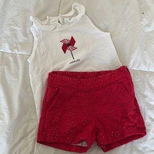 Janie & Jack Celebrate Tank & Lace Short